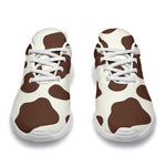 Brown And White Cow Print Sport Shoes GearFrost