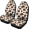 Brown And White Cow Print Universal Fit Car Seat Covers