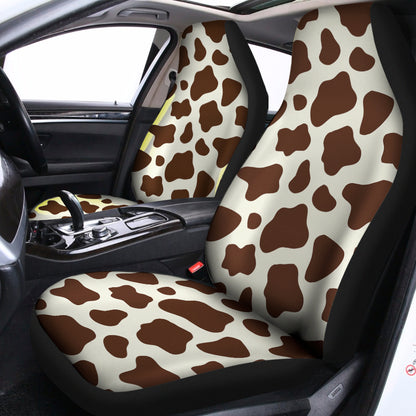 Brown And White Cow Print Universal Fit Car Seat Covers
