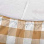 Brown And White Gingham Pattern Print Sofa Cover