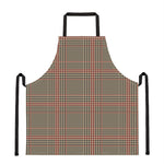 Brown Beige And Red Glen Plaid Print Apron