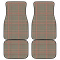 Brown Beige And Red Glen Plaid Print Front and Back Car Floor Mats