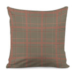 Brown Beige And Red Glen Plaid Print Pillow Cover
