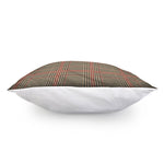 Brown Beige And Red Glen Plaid Print Pillow Cover