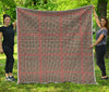 Brown Beige And Red Glen Plaid Print Quilt