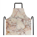 Brown Beige Marble Print Apron