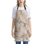 Brown Beige Marble Print Apron