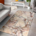 Brown Beige Marble Print Floor Mat