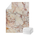 Brown Beige Marble Print Blanket
