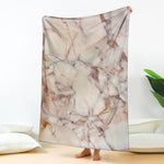 Brown Beige Marble Print Blanket