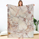 Brown Beige Marble Print Blanket