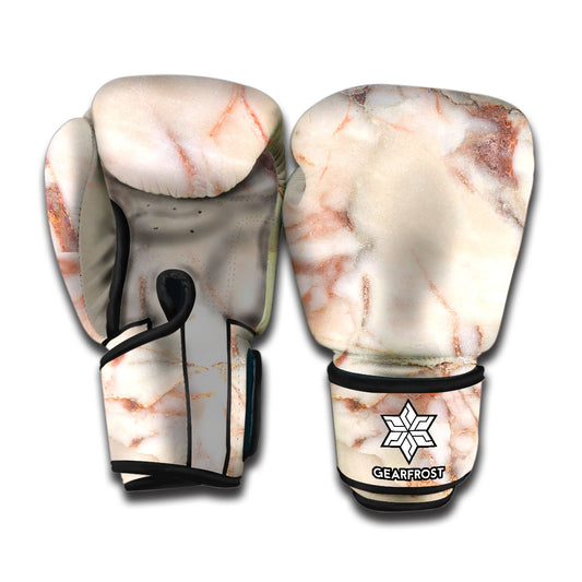 Brown Beige Marble Print Boxing Gloves