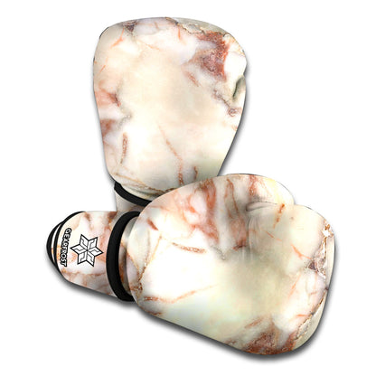 Brown Beige Marble Print Boxing Gloves