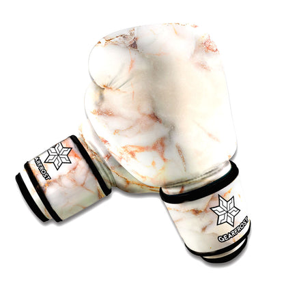 Brown Beige Marble Print Boxing Gloves