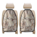 Brown Beige Marble Print Car Seat Organizers