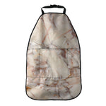 Brown Beige Marble Print Car Seat Organizers