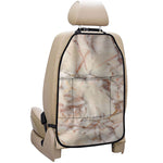 Brown Beige Marble Print Car Seat Organizers