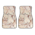Brown Beige Marble Print Front Car Floor Mats