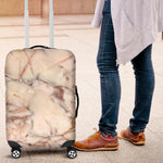 Brown Beige Marble Print Luggage Cover GearFrost