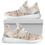 Brown Beige Marble Print Mesh Knit Shoes GearFrost