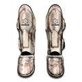Brown Beige Marble Print Muay Thai Shin Guards