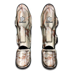 Brown Beige Marble Print Muay Thai Shin Guard