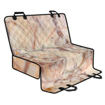 Brown Beige Marble Print Pet Car Back Seat Cover