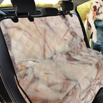 Brown Beige Marble Print Pet Car Back Seat Cover