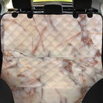 Brown Beige Marble Print Pet Car Back Seat Cover