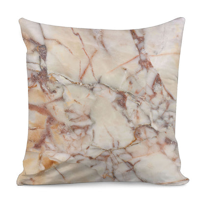 Brown Beige Marble Print Pillow Cover