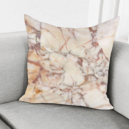Brown Beige Marble Print Pillow Cover
