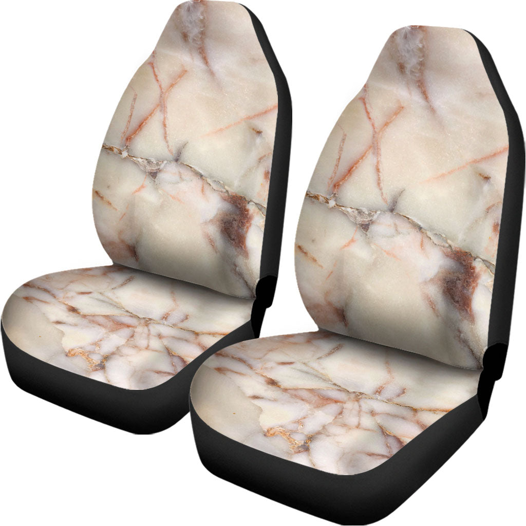 Brown Beige Marble Print Universal Fit Car Seat Covers