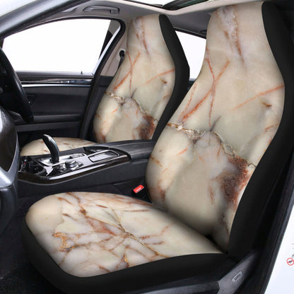 Brown Beige Marble Print Universal Fit Car Seat Covers