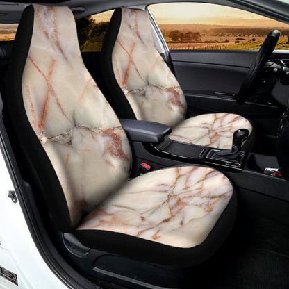 Brown Beige Marble Print Universal Fit Car Seat Covers