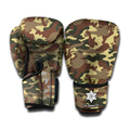 Brown Camouflage Print Boxing Gloves