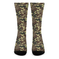 Brown Camouflage Print Crew Socks
