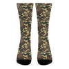 Brown Camouflage Print Crew Socks