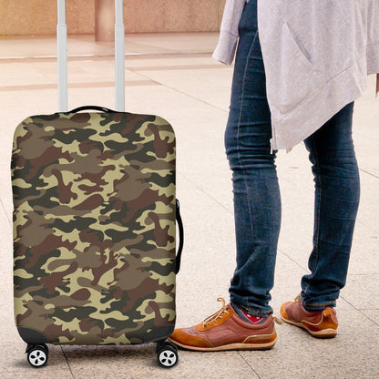 Brown Camouflage Print Luggage Cover GearFrost