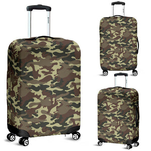 Brown Camouflage Print Luggage Cover GearFrost