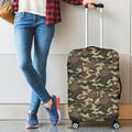 Brown Camouflage Print Luggage Cover