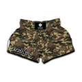 Brown Camouflage Print Muay Thai Boxing Shorts