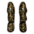 Brown Camouflage Print Muay Thai Shin Guards