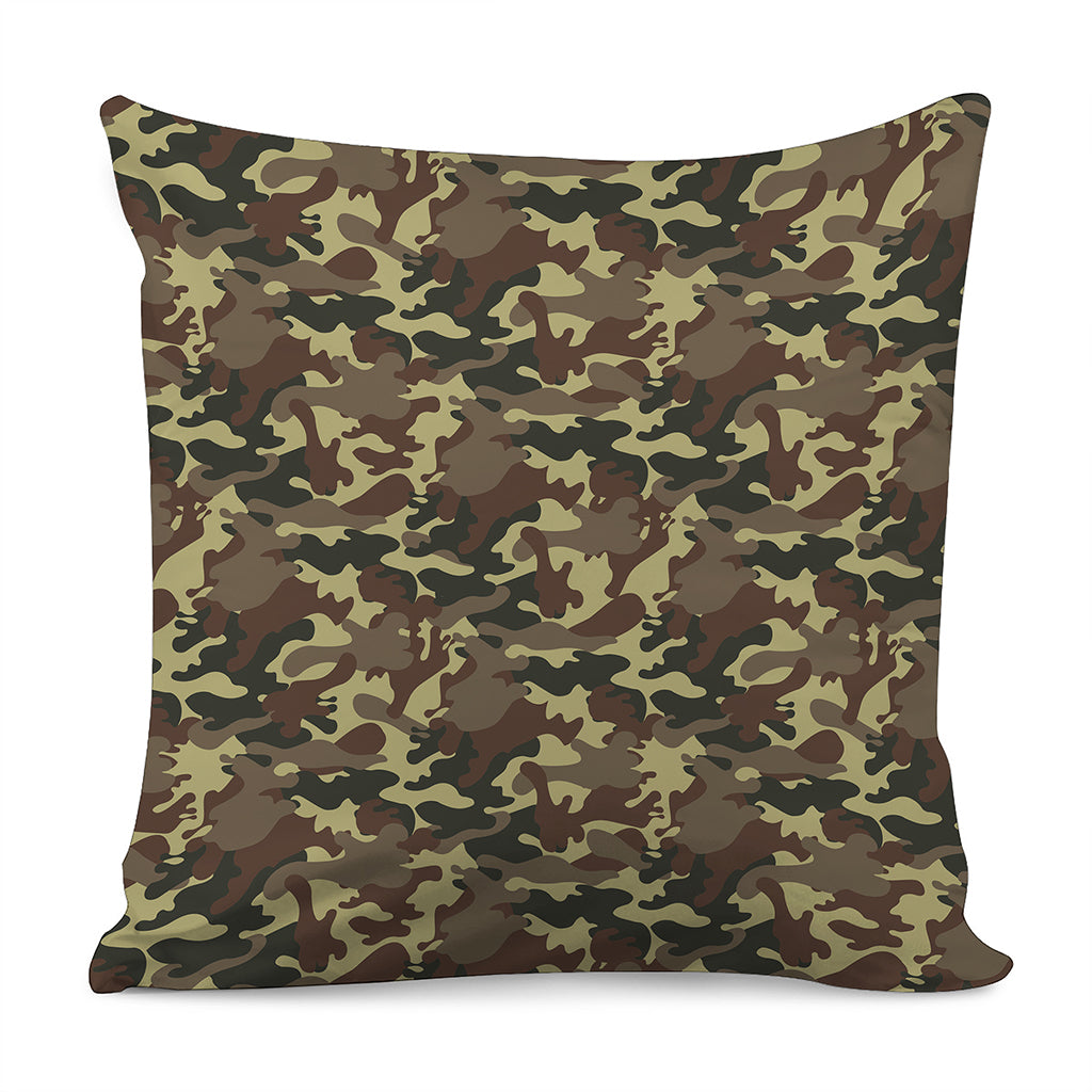 Brown Camouflage Print Pillow Cover