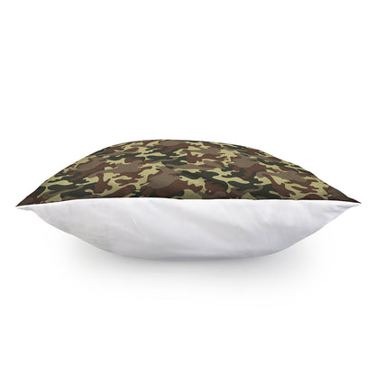 Brown Camouflage Print Pillow Cover