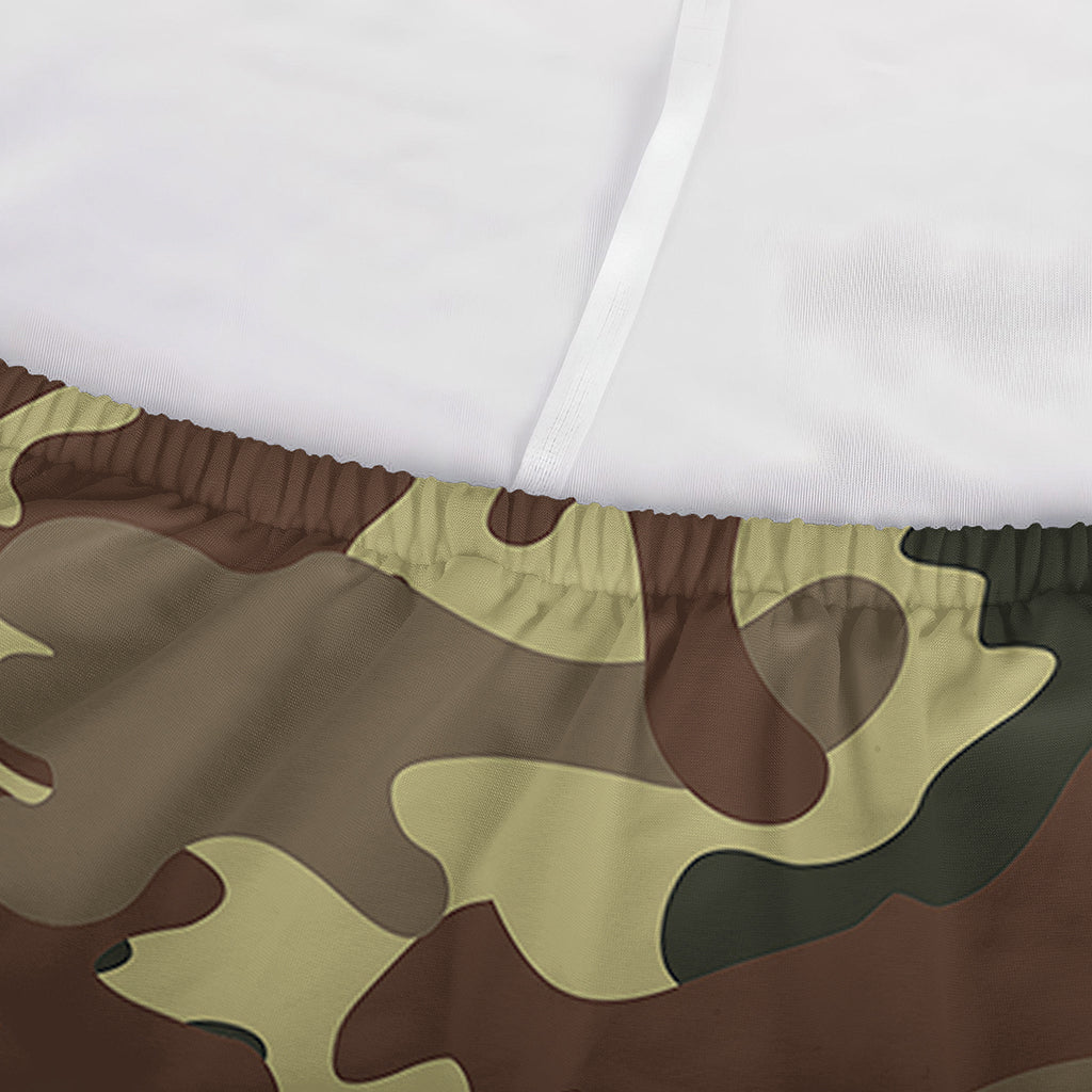 Brown Camouflage Print Sofa Cover