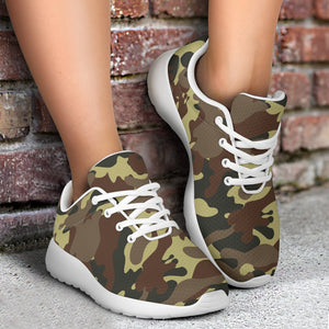 Brown Camouflage Print Sport Shoes GearFrost