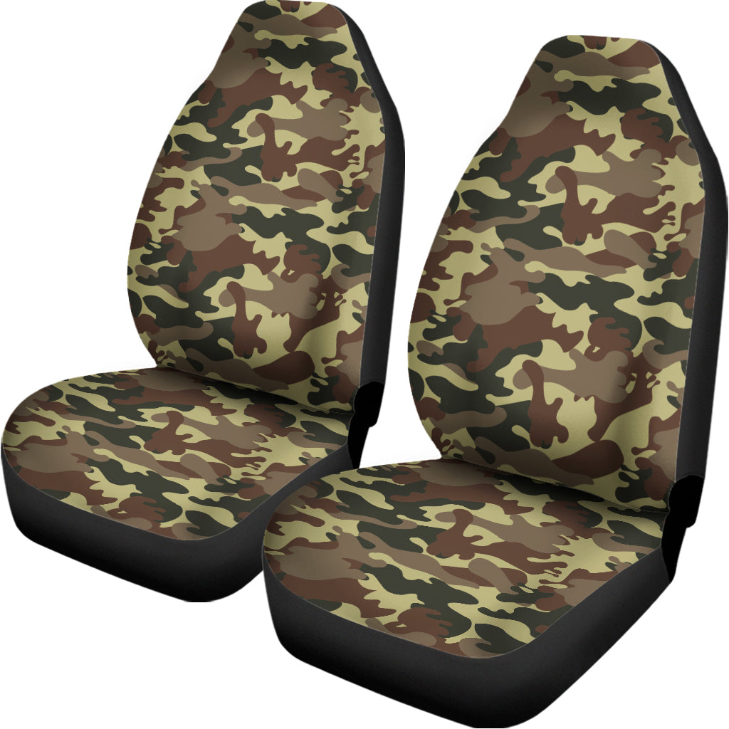 Brown Camouflage Print Universal Fit Car Seat Covers