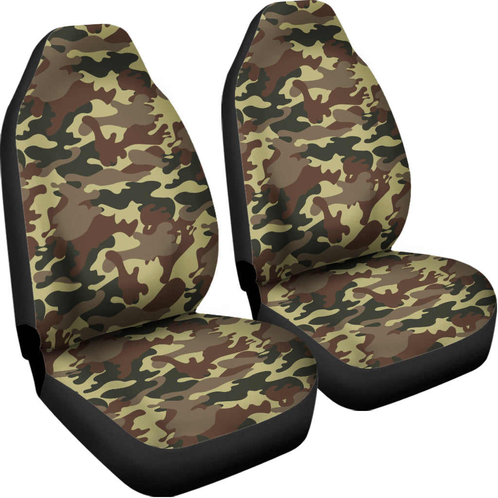 Brown Camouflage Print Universal Fit Car Seat Covers