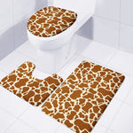 Brown Cow Print 3 Piece Bath Mat Set