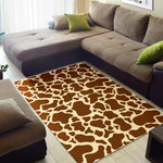 Brown Cow Print Area Rug GearFrost